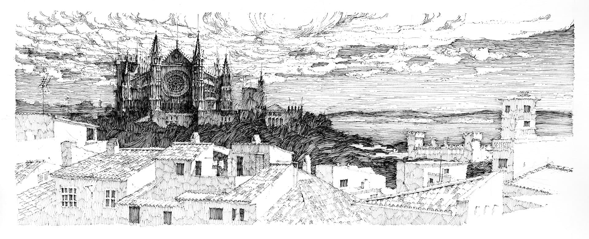 palma panorama drawing