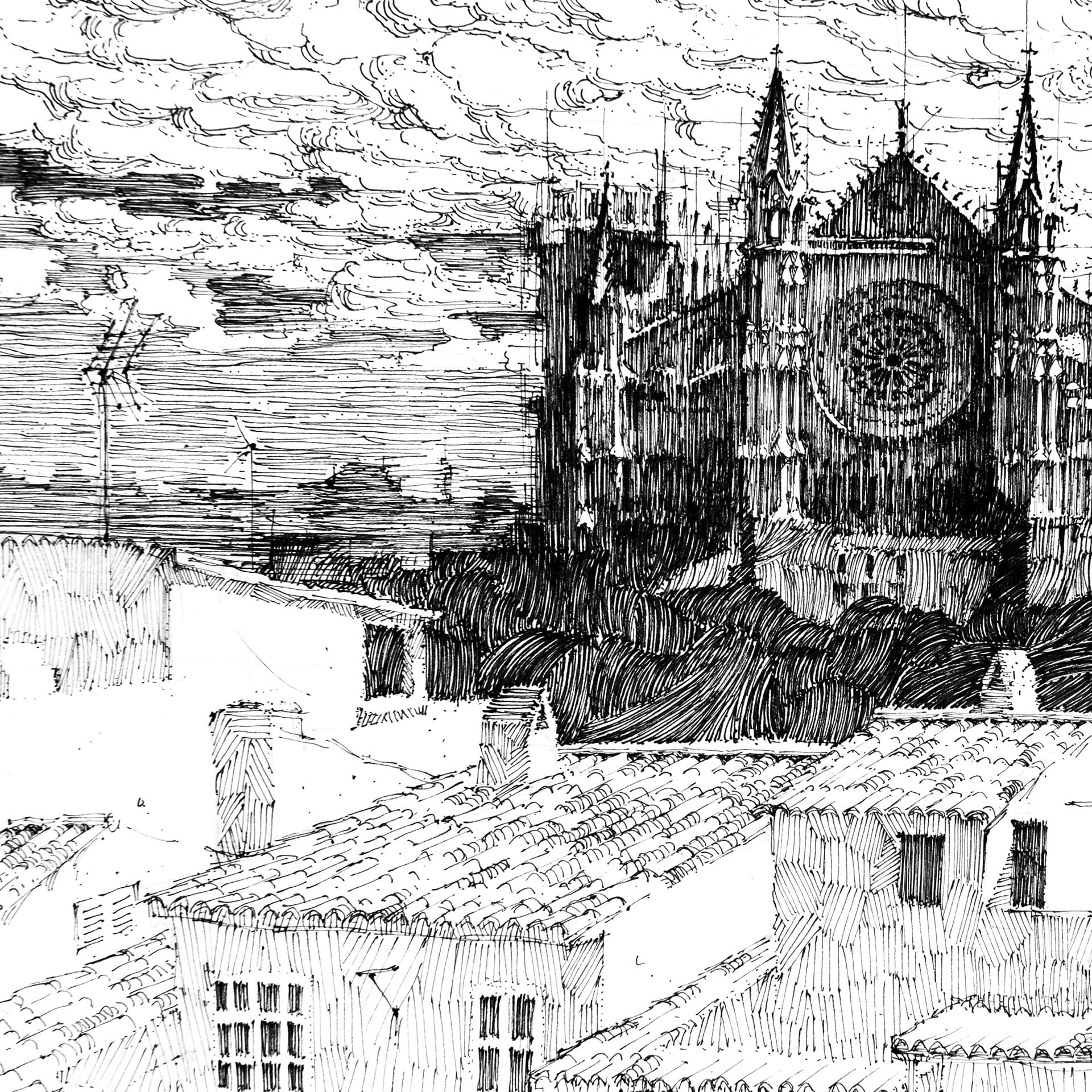 palma panorama drawing close up 1